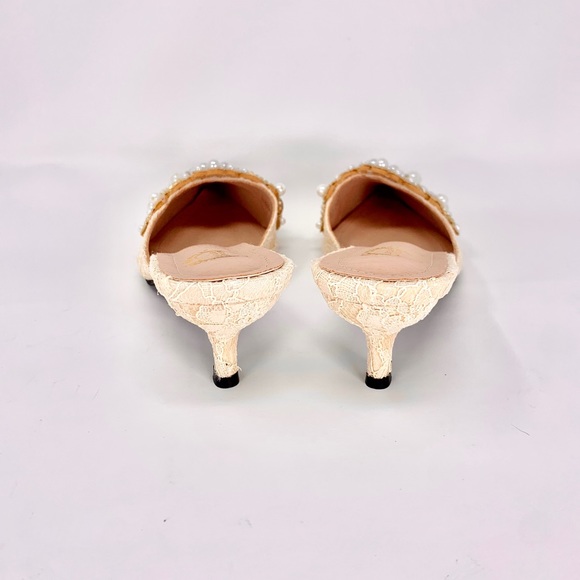 Bella Pearl Embellished Kitten Heel shoes - Picture 6 of 6